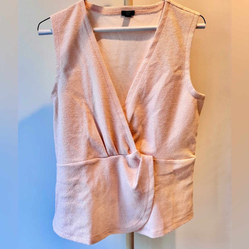 J.Crew 365 Light Pink Sleeveless Wrap Top